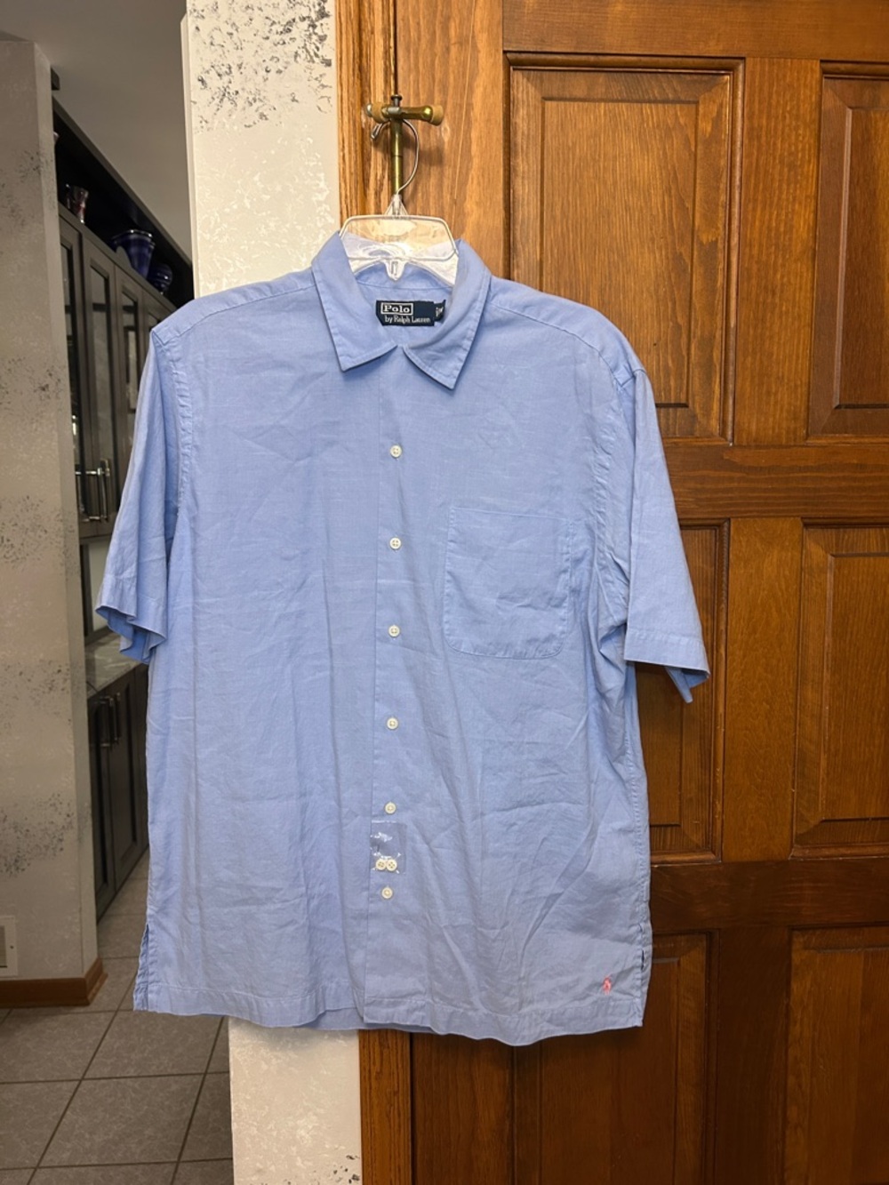Polo by Ralph Lauren Light Blue Short-Sleeve Button-Down Shirt